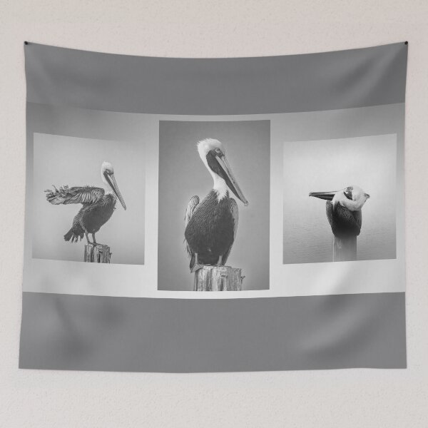 Item preview, Pelican Triptych in Black and White designed and sold by nbrandsberg.