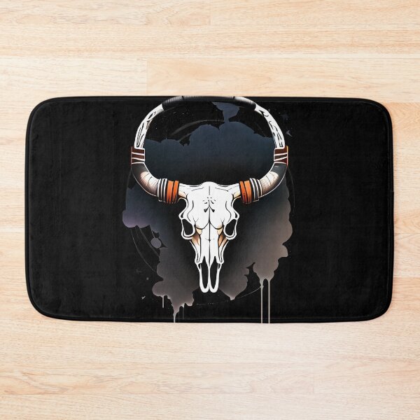 Item preview, BULL SCULL BLACK WHITE ORANGE 1  designed and sold by justyna-s28.