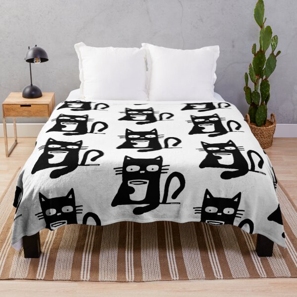 Item preview, Black cat and coffee doodle designed and sold by PickledjoArt.
