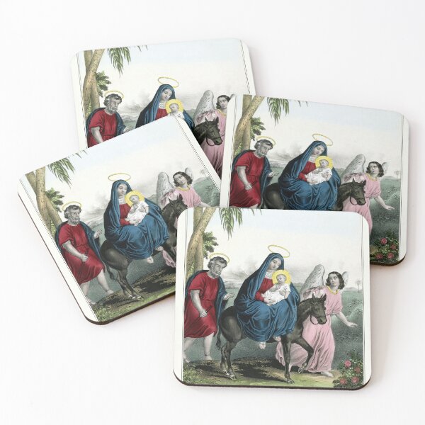 Item preview, STK501513A-The Virgin Mary and baby Jesus on a donkey. designed and sold by StocktrekImages.