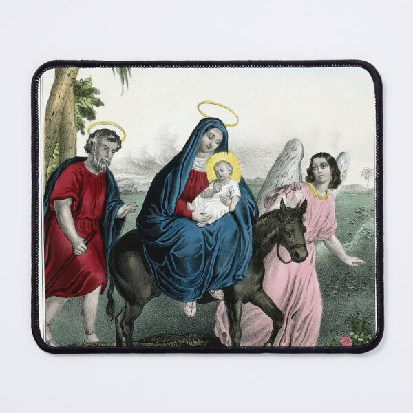 Item preview, STK501513A-The Virgin Mary and baby Jesus on a donkey. designed and sold by StocktrekImages.