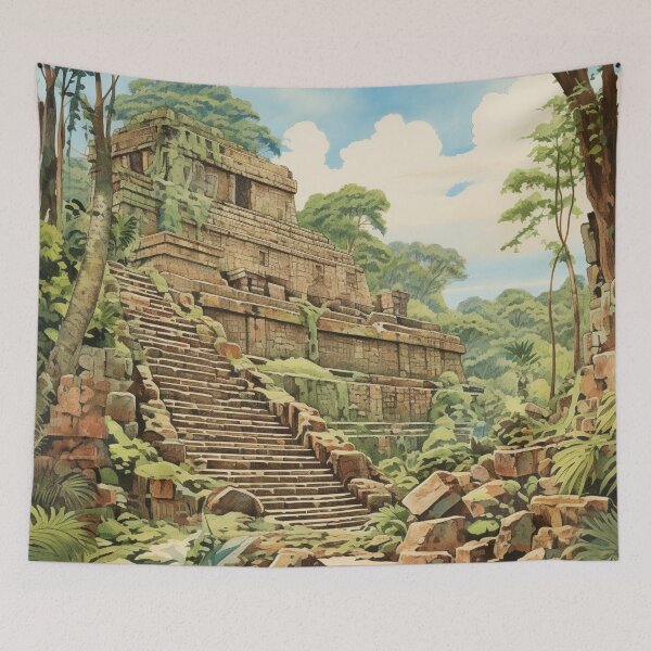 Item preview, A Vintage Travel Illustration of the Copán Ruins - Honduras designed and sold by GoodOldVintage.