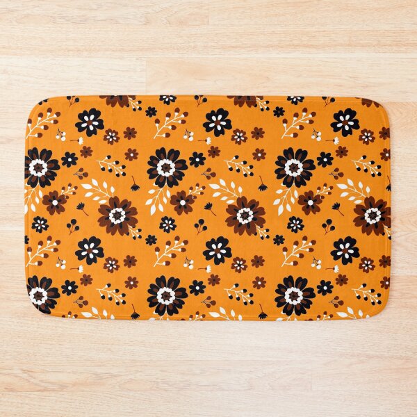 Item preview, Orange Background Floral Pattern Design designed and sold by Bunmigraphics .
