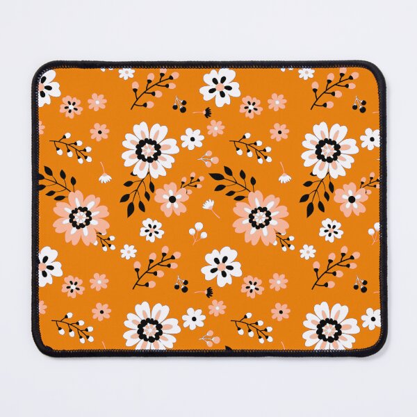 Item preview, Orange Background Floral Pattern Design designed and sold by Bunmigraphics .