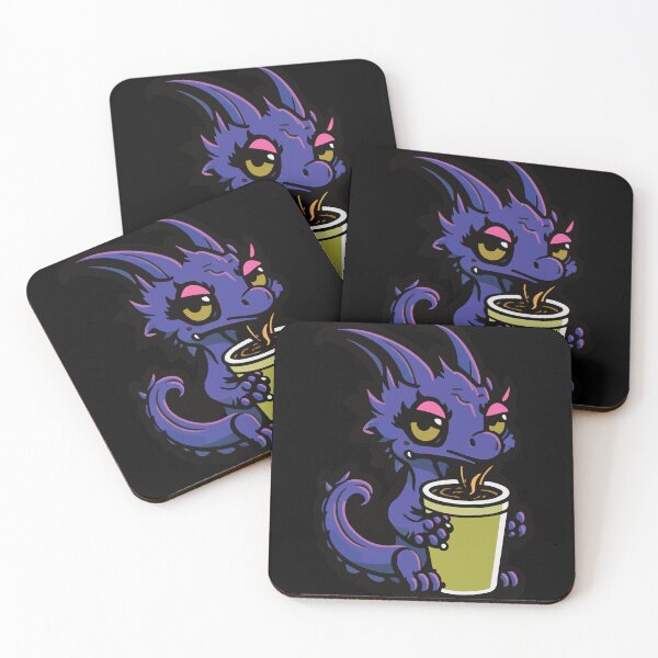 Item preview, Purple Dragon with morning coffee designed and sold by Getup-clothing.