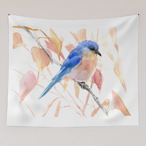 Item preview, Bluebird in the Fall designed and sold by surenart.
