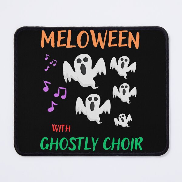 Item preview, Meloween with ghostly choir. Funny pun with melody and Halloween. designed and sold by digitaldraw4you.