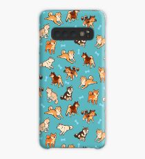 shibes in blau Hülle & Klebefolie für Samsung Galaxy