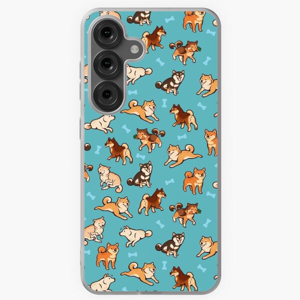 Item preview, shibes in blue designed and sold by Colordrilos.