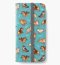 shibes in blue iPhone Wallet/Case/Skin