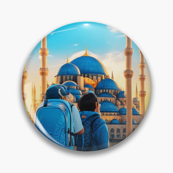 Item preview, Travel Backpackers visiting Blue Mosque, Istanbul designed and sold by Ridiculam Toga.