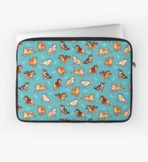 shibes in blue Laptop Sleeve