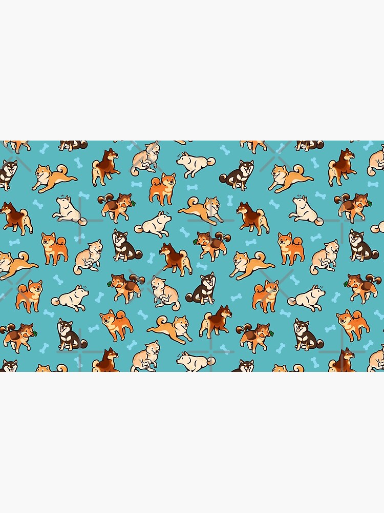 shibes in blue by Colordrilos