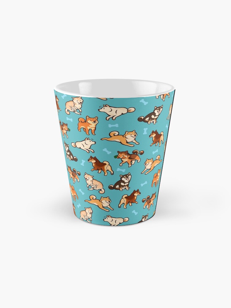 Alternate view of shibes in blue Mug