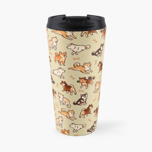 shibes in cream Travel Mug