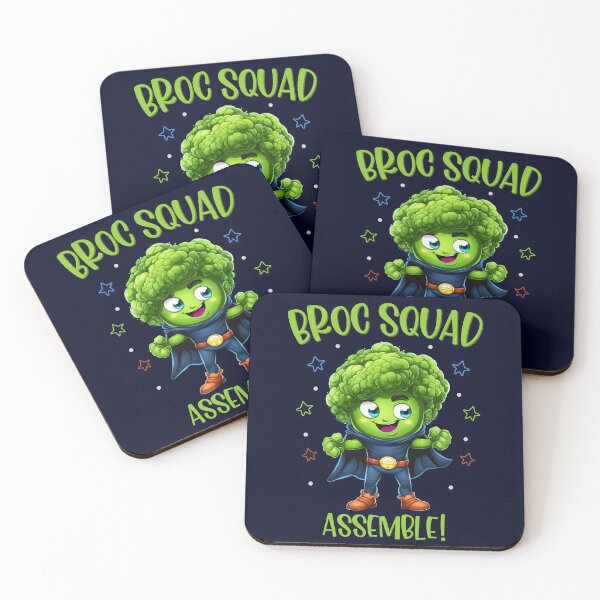 Item preview, Broc Squad, Adorable Vegan Broccoli Hero for Plant-Based Fun designed and sold by GreenSlate.