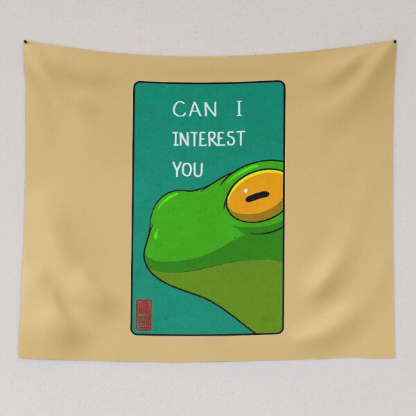 Item preview, close up frog meme with text designed and sold by DingHuArt.