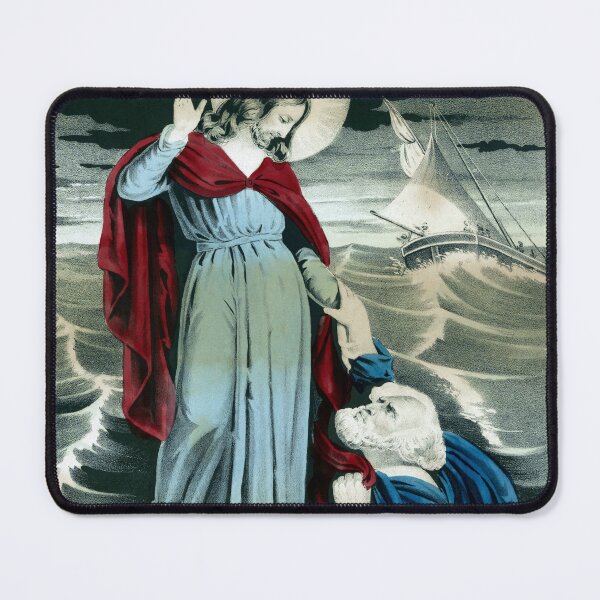 Item preview, STK501523A-Christ walking on water, rescuing a man sinking. designed and sold by StocktrekImages.