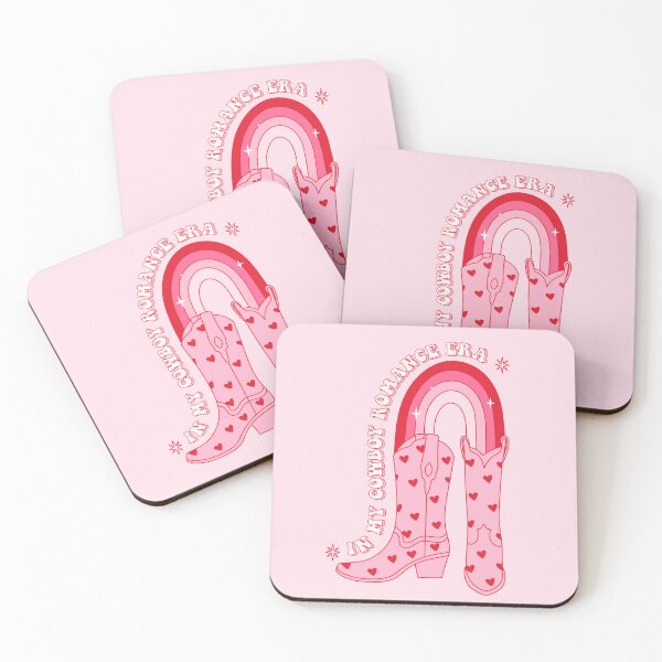Item preview, In my cowboy romance era. Pink Cowboy boots with rainbow.  designed and sold by CoCoArt-Ua.