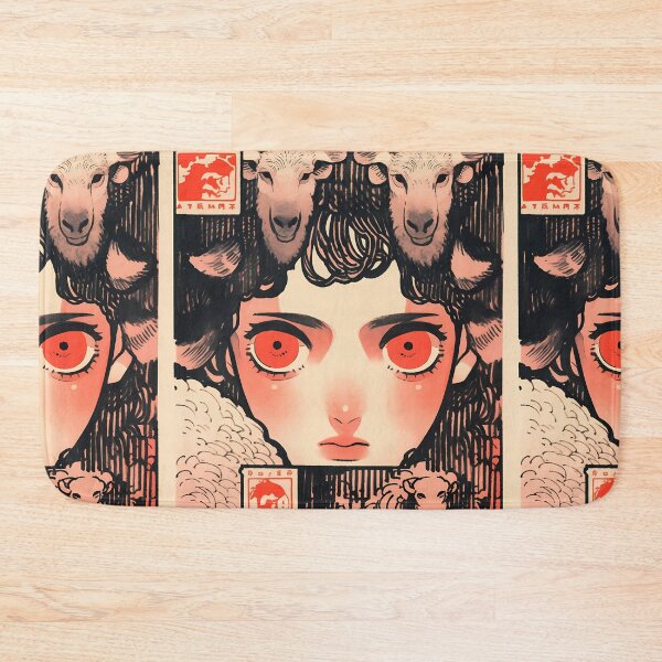 Item preview, Surrealistic Sheep Girl postal stamp- Ink designed and sold by octoboobs.