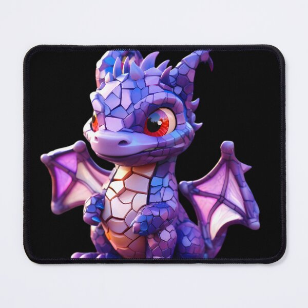 Item preview, Purple and violet broken pieces of mosaic sculpture forming a cute little dragon designed and sold by AI-Only Creations.