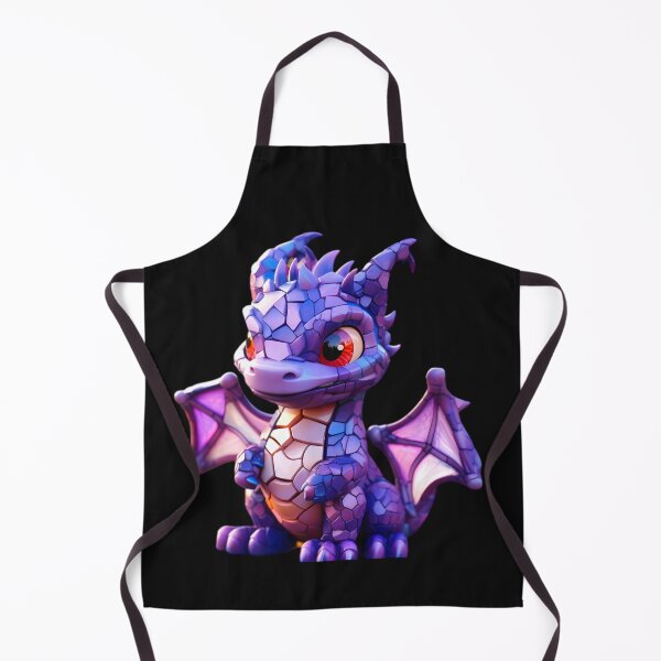 Item preview, Purple and violet broken pieces of mosaic sculpture forming a cute little dragon designed and sold by AI-Only Creations.