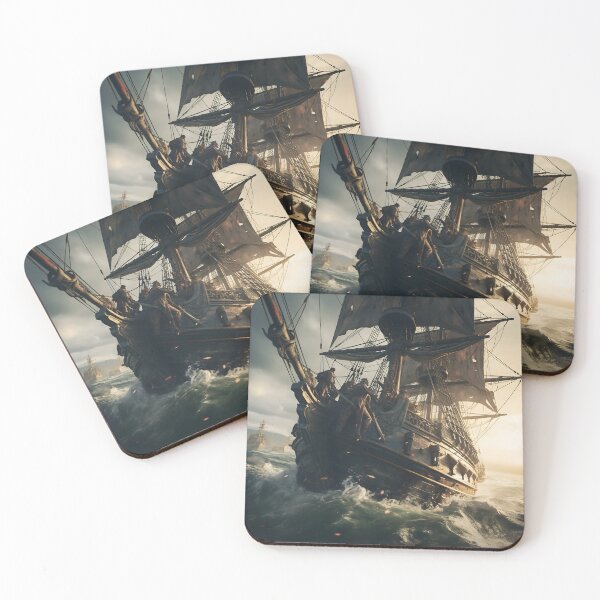 Item preview, Pirate Ship Sailing at Sunrise designed and sold by dcrc.