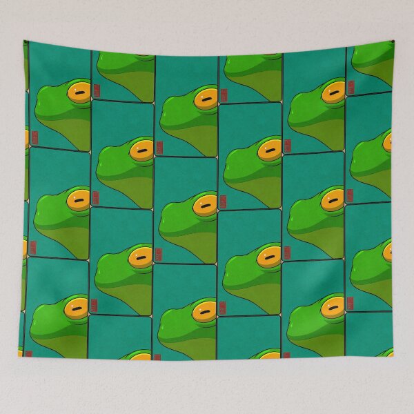 Item preview, close up frog meme no text designed and sold by DingHuArt.