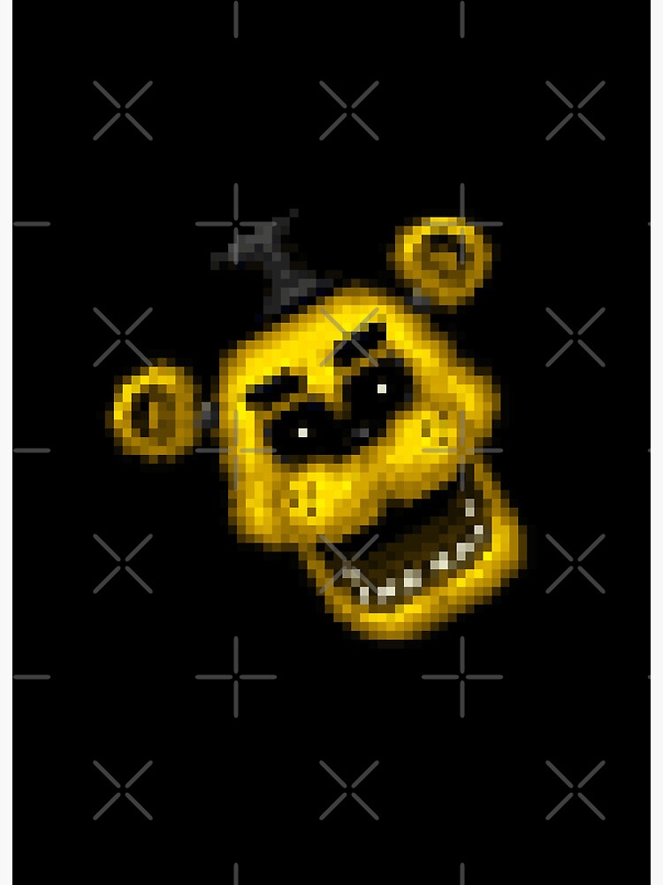 Fnaf 1 golden freddy pixel art