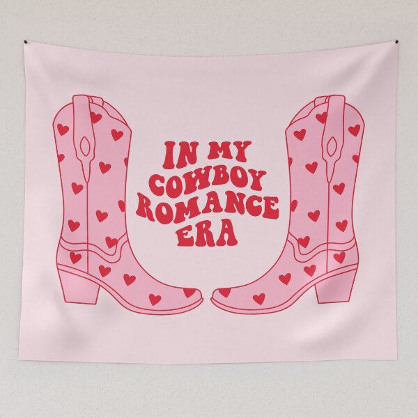 Item preview, In my cowboy romance era. Pink Cowboy boots with hearts.  designed and sold by CoCoArt-Ua.
