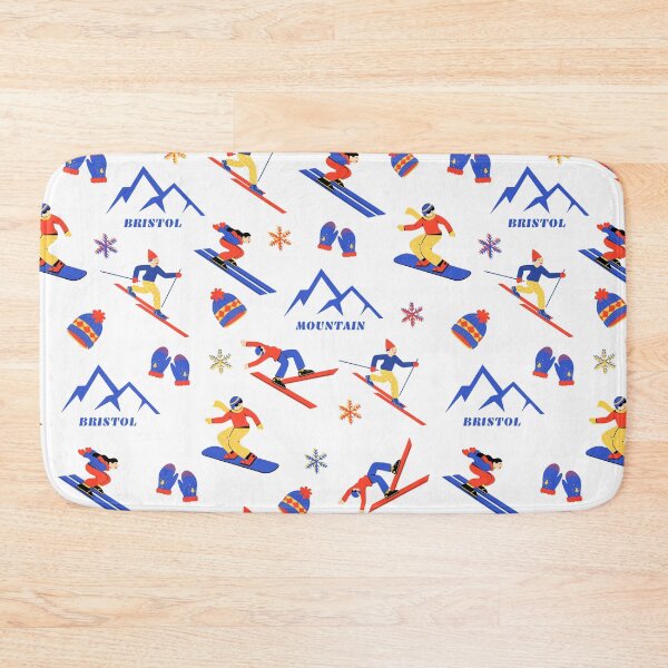 Item preview, Bristol Mountain Canandaigua Finger Lakes New York USA Ski Snowboard seamless pattern designed and sold by Vintage-TM.