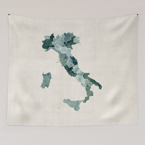 Item preview, Watercolor Map of Italy designed and sold by ArtPrints.