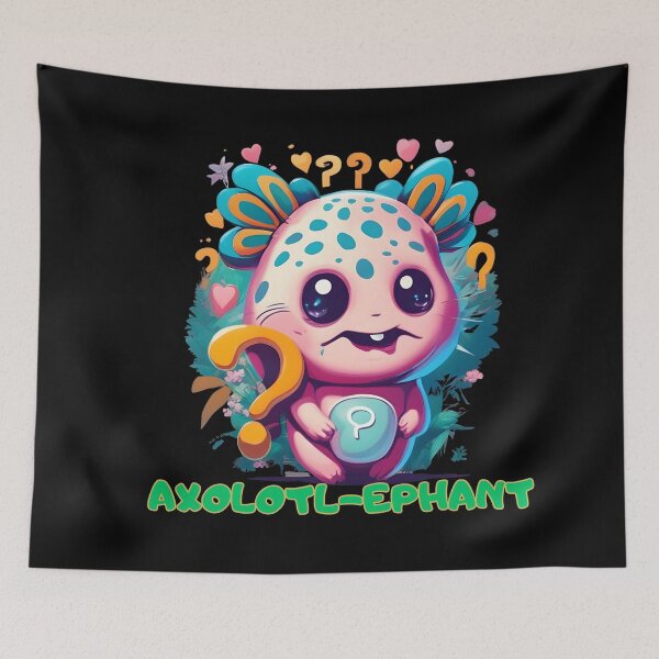 Item preview, AXOLOTL-EPHANT, QUESTION,MOM, DAD, GIFT, PYJAMAS designed and sold by carlos crane.