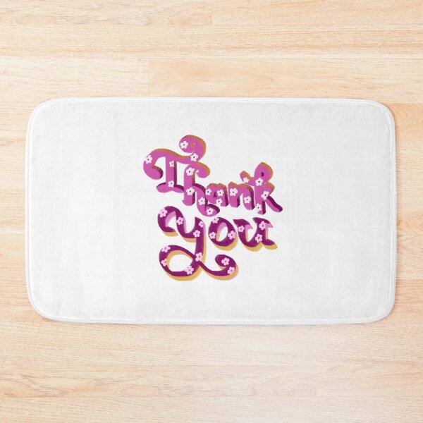 Item preview, Thank you flowery lettering designed and sold by pinkyfish1010.