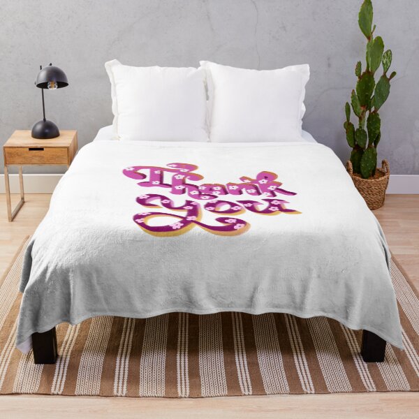 Item preview, Thank you flowery lettering designed and sold by pinkyfish1010.