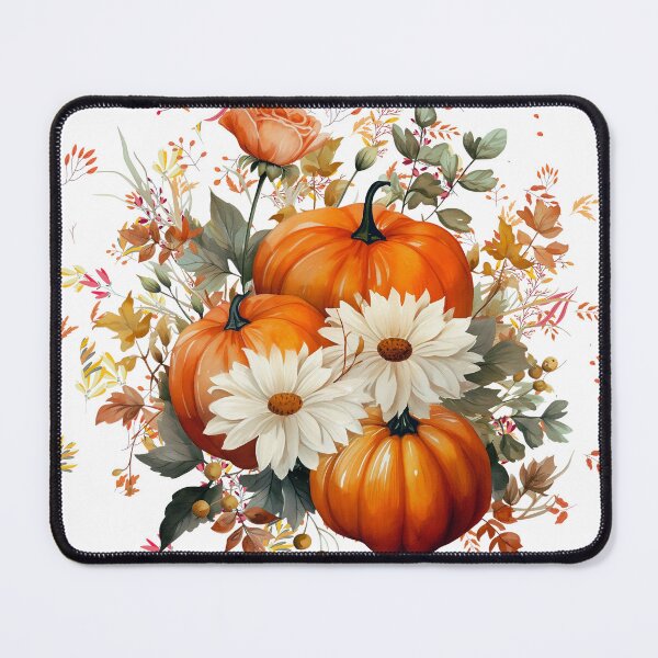 Item preview, Pumpkins and fall flowers designed and sold by NolineXpression.