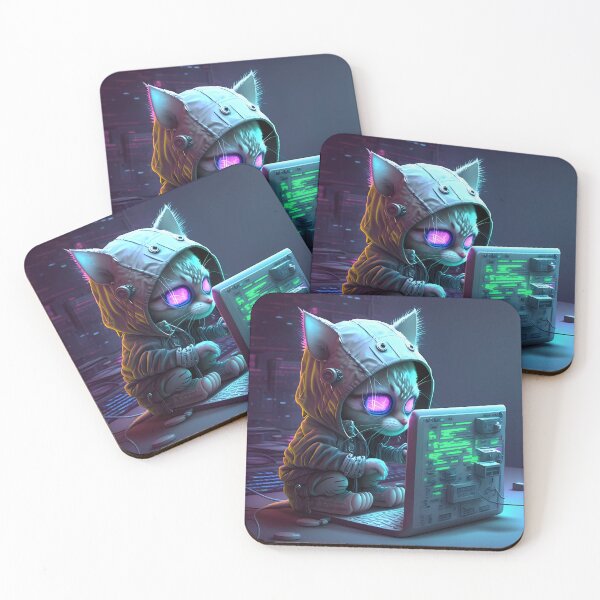 Item preview, “Hacker Meowtrice: The Feline Revolution” designed and sold by Art-Vortex-fr.