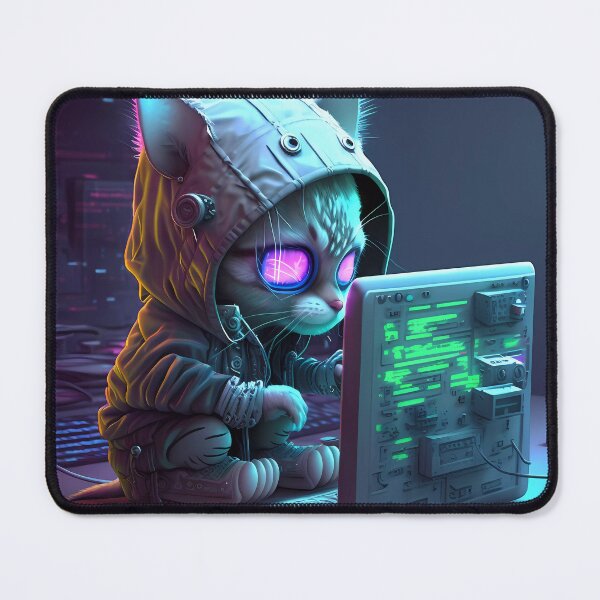 Item preview, “Hacker Meowtrice: The Feline Revolution” designed and sold by Art-Vortex-fr.