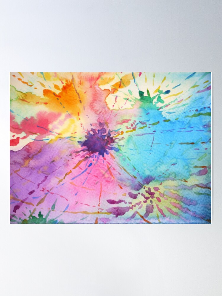Colorful Water Color Paint Texture Poster for Sale by MTShoppingLine