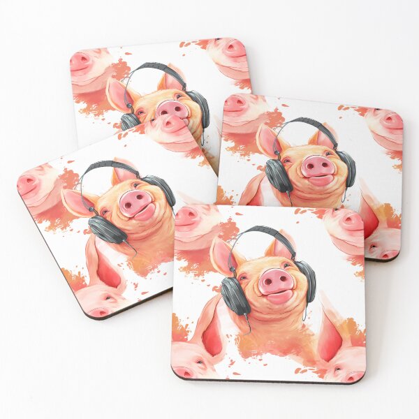 Item preview, Happy Pig Enjoy the Music, Music, Pig, Pet, Guinea Pig, Baby Pig, Pigs, Cute Pig, Funny Pig designed and sold by puppynpaw.