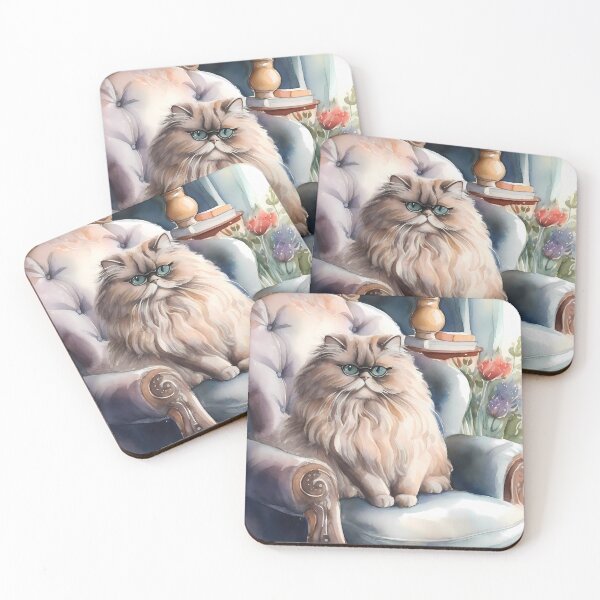 Item preview, Gato persa sofisticado designed and sold by purrfect pattern.