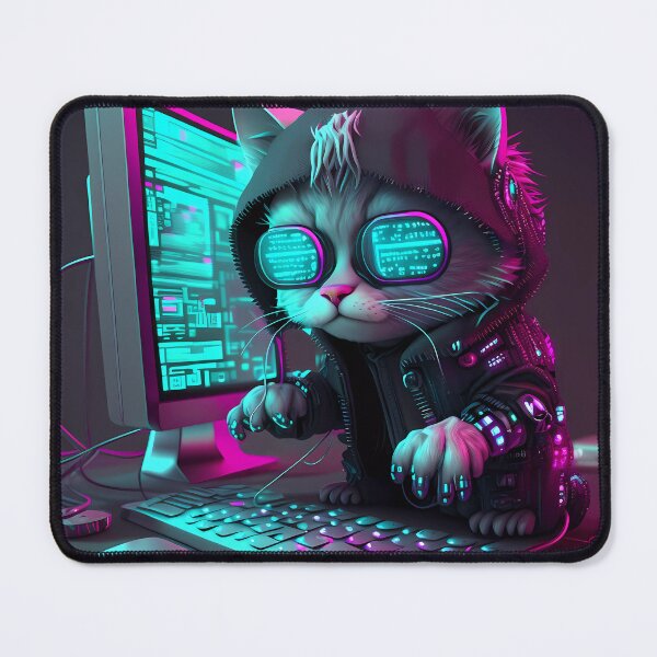 Item preview, “Hacker Meowtrice: The Feline Revolution” designed and sold by Art-Vortex-fr.