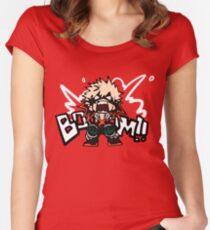 My Hero Academia: Katsuki Bakugo - BOOOM!! Women's Fitted Scoop T-Shirt