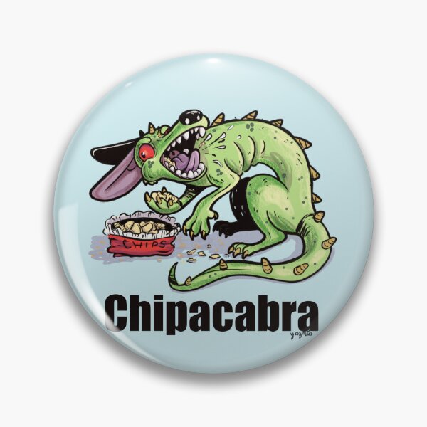 Item preview, the Chipacabra eating chips designed and sold by YazminCityArts.