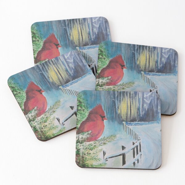 Item preview, Winter scene with cardinal designed and sold by JackieMeierArt.