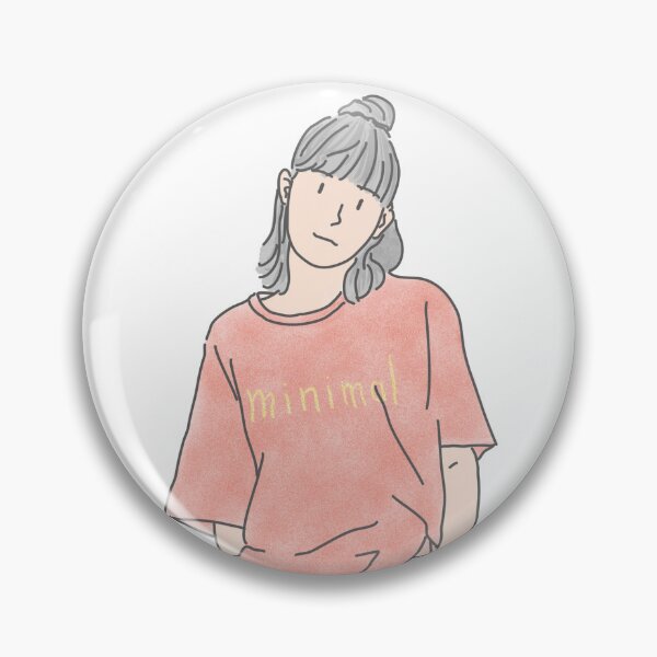 Item preview, Street fashion girl or woman wearing minimal clothing style Red T-shirt designed and sold by OzzyMac.