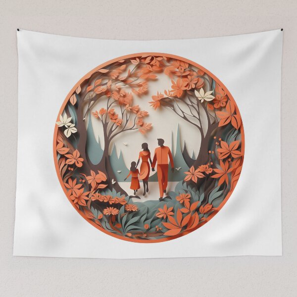 Item preview, Family time in Papercut Art Style  designed and sold by KNAA.
