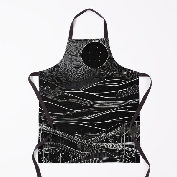 Item preview, Abstract Night Landscape – Black and White Art 89 designed and sold by Benito Del Ray.