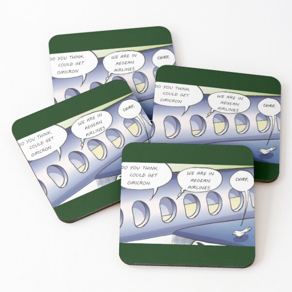 Item preview, Aegean Airlines Usa Funny Comic Design About Airplanes Delay Due To Omicron Virus (1) designed and sold by PaigeGutmann.