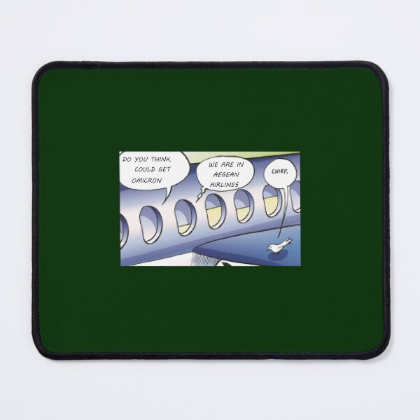Item preview, Aegean Airlines Usa Funny Comic Design About Airplanes Delay Due To Omicron Virus (1) designed and sold by PaigeGutmann.